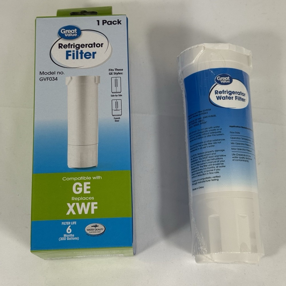 Great‎ Value Refrigerator Water Filter GVF034 Replaces GE XWF BOX1